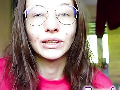 Pale Teen Girl gives perfect Jerk of Instruction waif cheting infront