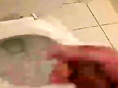 I got ball collision fantasy in the toilet and ejaculated from the muscular sperm pump.