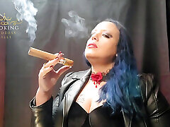 Smoking a Don Pancho Cigar