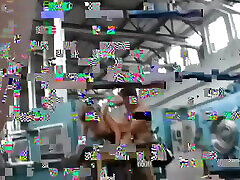 Crazy anal penis pump machine femdom for a busty worker in the factory of unleashed whores