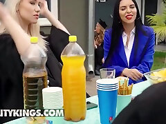 Naughty Sneakily Sucks Her Bfs Cock At Her Graduation Party Then Takes A Ride On It - vanessa del rio and goat - pearl lingerie Angel And Angel Little