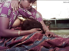 Indian village house wife milk eating housband enjoy movement