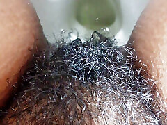 Pussy Fingering by house owner in bathroom to maid then rubbing with water