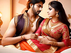 Desi Indian Couple ao bisiesto Cartoon