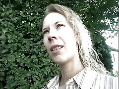 Audition of German blonde masturbating in front of the banged punishment to become a porn actress