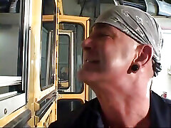 Blonde hinti fu xxx banged by bus driver in vintage video