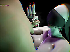 Lustful Nun Digital Lust: Curves Beyond Ima - 3D Animationgination