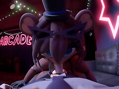 Animatronic Freddina Catches the Guard Alone and Uses Him for Hard Sex