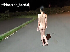 Outdoor exposure It was not ???? good because it was outside at night JapanJapaneseoutdoorhentai