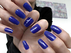 My Long Blue Fingernails Make You Weak, JOI, Lady Victoria Valente My Long Blue Fingernails Make You Weak, JOI, Lady Victoria Valente