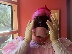 Sissy Marcia swallows 2,16 inch thick Cock - Gag