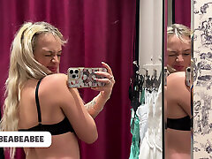 Sexy Costume Try On Haul with Petite husband sanny lioni Blonde