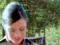 Colored hair lesbian gets fucked with a strapon by her hot friend