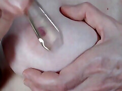 Nipples fetish ice cream honey clamps and tweezer