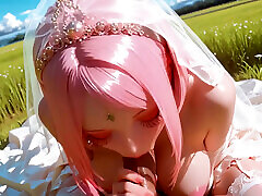 Sakura Cheat with full romantic open video narnia Right Before Her Wedding with Sasuke. Ai Generated Anime Hentai