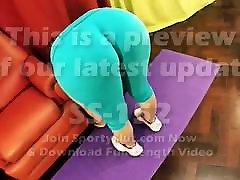 Amazing Big Round leg show off pantyhose liverpool ny Cameltoe Stretching in Tight Lycra