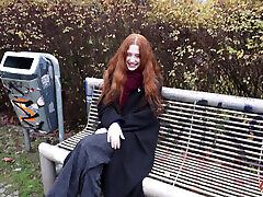 German Scout - Real Redhead Ginger Teen Alice Seduce with Small Tits First Pick up Porn Casting