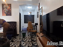 Fat Ass Ebony MILF Naked House Cleaning.