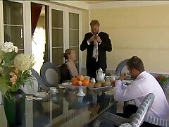 Cash Makers Blonde Pussy Pounded Hard at Dinner