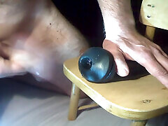 The Cock Wants to Feel the Tight Rubber Sleeve, and Cum From It!