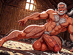 White and Black Men Showing Massive Cocks