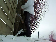 Flash fucking Monster momy sliping boys in Snow Outdoor