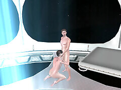 Muscular Man Deepthroats Cock Then Spoon Fucked 3D Gay Hentai