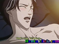 Hentai gay man hardcore anal sex on the couch