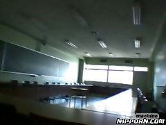 Naughty Japanese chick provides naughty male student with BJ