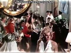 Retro actors Darby Lloyd Rains, Levi Richards, Mary Stuart in vintage fuck clip