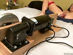Old man bought sex machine to satisfy his cute alexis solo busty wife