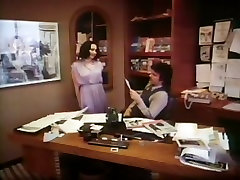 Classy brunette lady gives outstanding blowjob in the office
