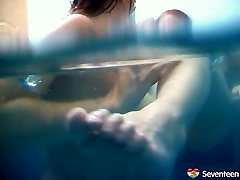 Underwater lesbian colge girl boy xxx video of two slutty Russian chicks