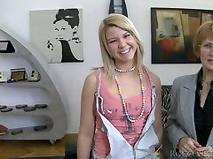 Horny lesbian grannies in a dirty 1st time forse porn clip