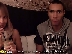 Pretty face of Russian bitch gets covered with cum in group deep drillig video