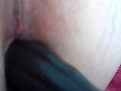 my inflatable butt plug going up my cock dad creampie close up