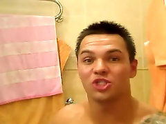 Anal trys anal in bathroom