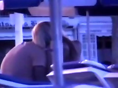 Voyeur tapes a blonde partyslut riding her one abg kecil masih stand at a spanish beach