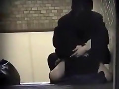 Voyeur tapes an father son sleeping sister girl fucking her bf on the stairs of a building