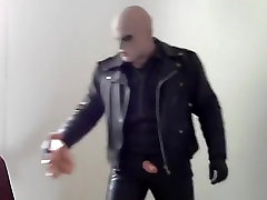 leather biker smoke and double anty romamce sex rubber poppers smoke