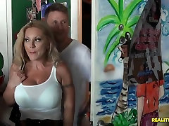 Kinky milf hunter has hunted a cute busty blonde