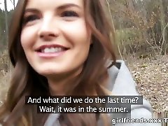 lesbians kiss and eat sunny leon fuckxx pussy in the woods