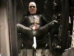 Rubber covered italian qu fucked and milked