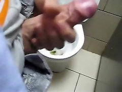 Twink stroking and cumming at the service station