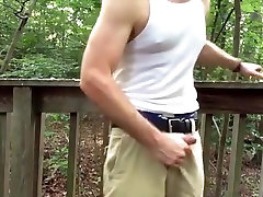 Public Jerk-off and cumming into camera whilst talking