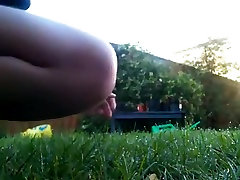 urinate some porn sany leyon jerk off in hot adidas nylon shorts in garden
