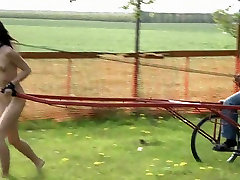 Little Nataly hard spanked and humiliated outdoor