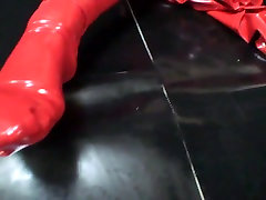Japanese Latex mature face fuck and swallow 95