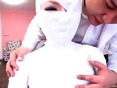 Subtitled suck loads Japanese woman bandaged head to toe