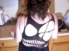 new dp video Angel - Sexy black fishnet bodysuit